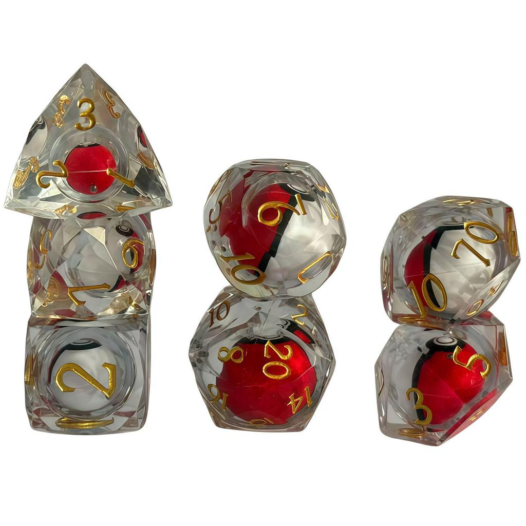 Resin Polyhedral Dice Set for DND, Dungeons & Dragons, COC, and Tabletop RPGs