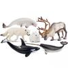 TOYMANY 12-Piece Arctic Animal Figure Set, Realistic Arctic Animal Models, Popular Animal Toys, Birthday Gifts, Decorations, Christmas, New Year's