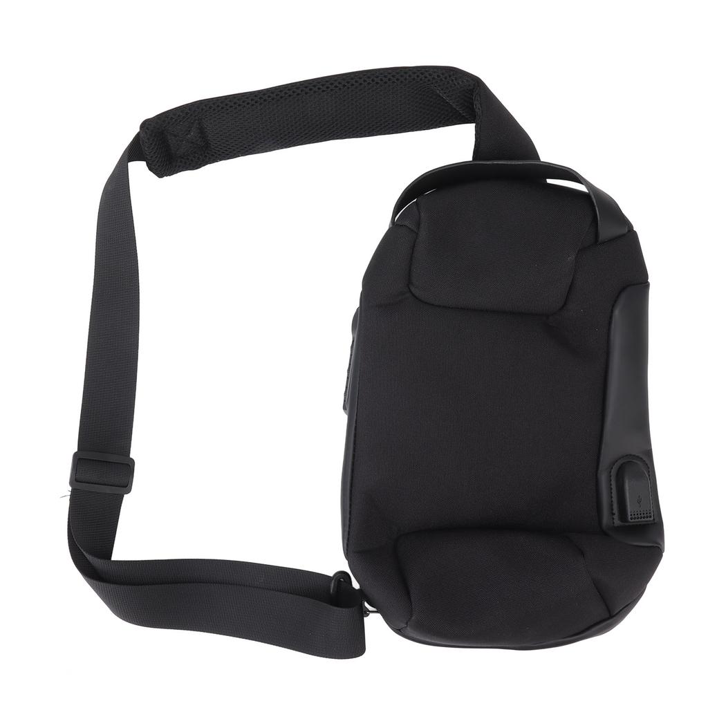 Shoulder Backpack Breathable Large Capacity Lockable Zipper Oxford Cloth Portable Sling Bag for
