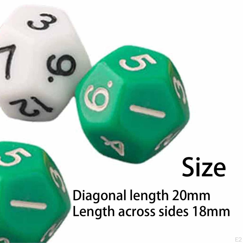 25Pcs Polyhedral Dice D12 Tabletop Game Crafts Party Favors Family Gatherings Vintage Style