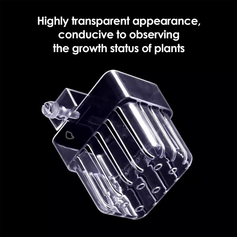 Fish Tank Plant Holder Aquarium Plant Basket Transparent Fish Tank Planter Hydroponic Planting Basket for Fish Tank Landscape