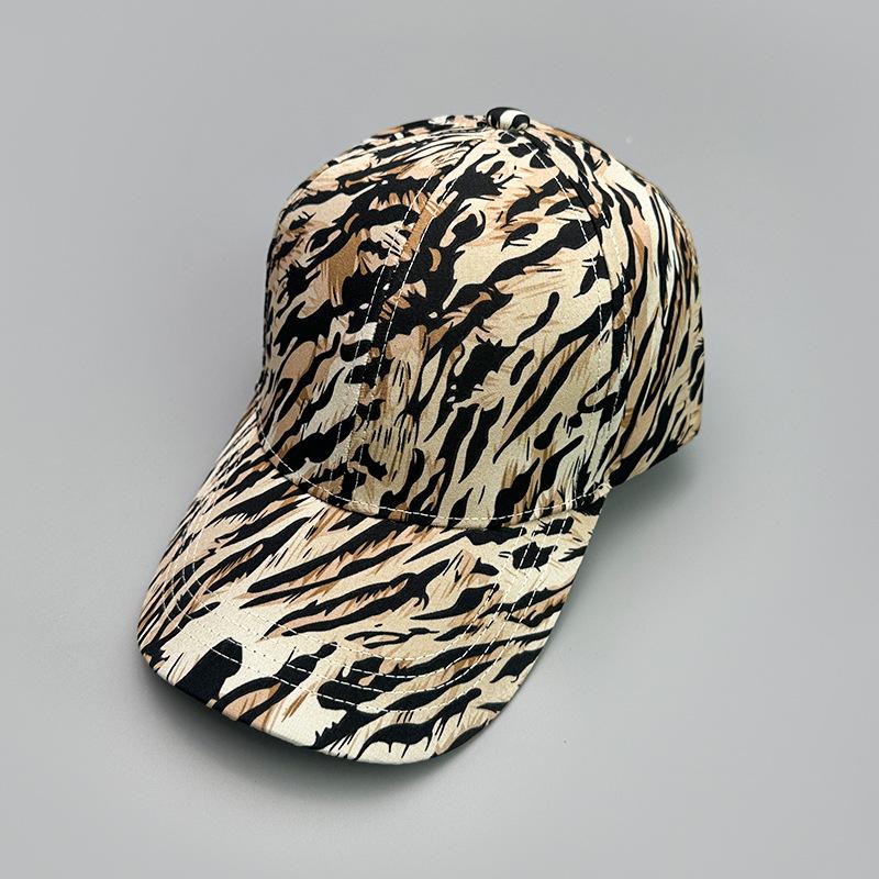 Outdoor Graffiti Print Leopard Print Striped Baseball Cap Men S And Women S Sunshade Personalized Travel Cap 52-60cm