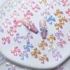 50Pcs/Bag 3D Bowknot Nail Art Decoration Colorful Aurora Super Fairy Bow Nail Art Charms Girl Diy  Manicure Accessories