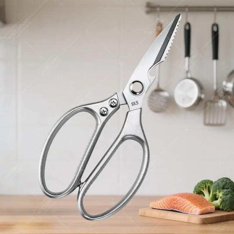 Cuchillo de Cocina de Acero Inoxidable Tijeras Multifuncionales para Alimentos Tijeras para Huesos de Pollo Cuchillo para Matar Pescado Cuchillo para Carne para Barbacoa