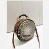 Luxury Designer Purses and Handbags Shoulder Bags funny clock-shaped bag funny Women's round bag pu leather Woman's bag