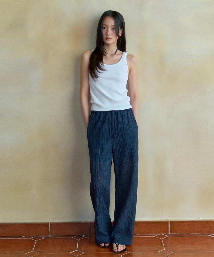 Wednesday Oasis For Woman Lilo Stripe Elastic Pants_Navy(Wb6Pt28)