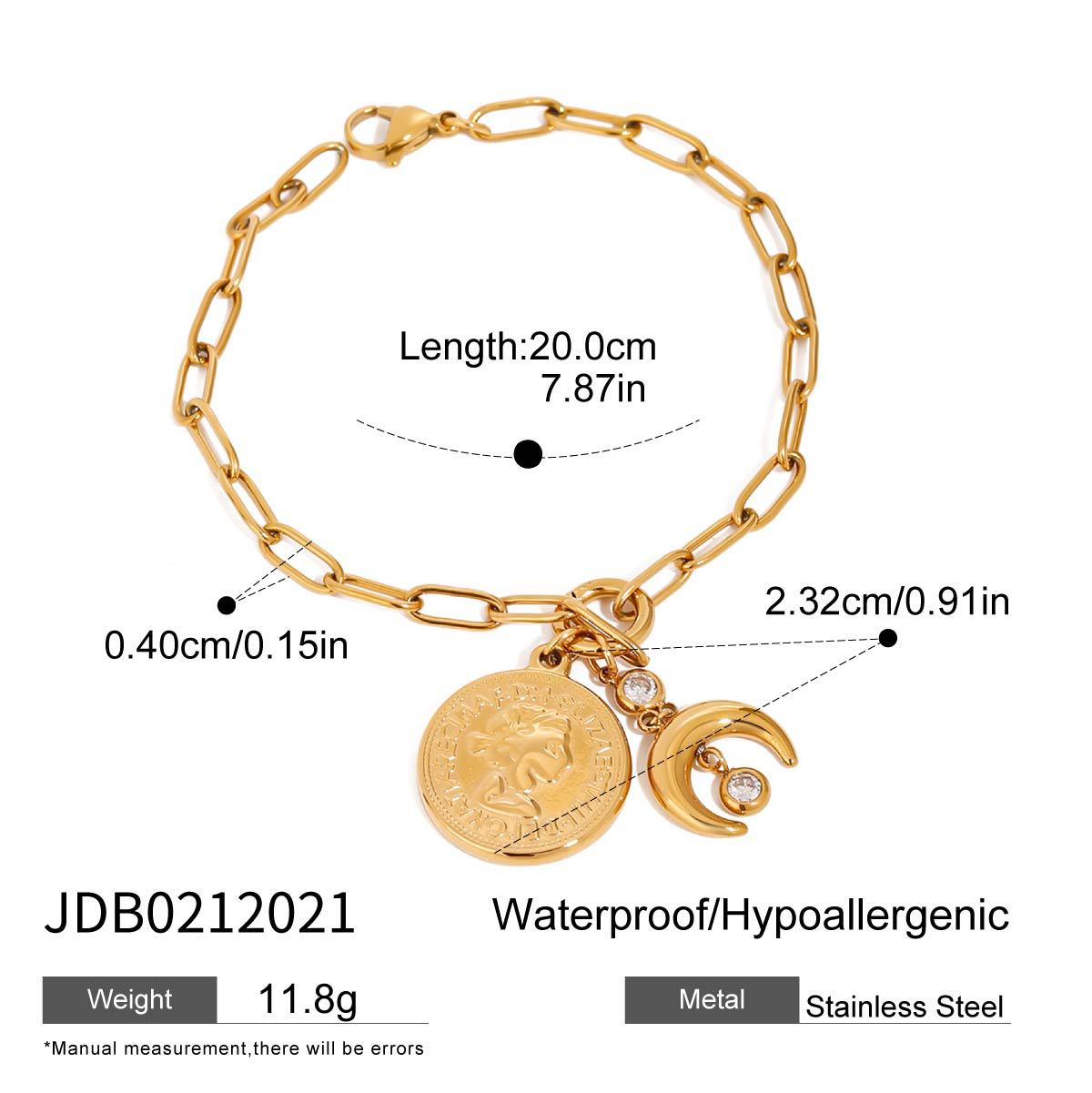 European and American 18k gold stainless steel star bracelet light luxury jewelry does not fade titanium steel