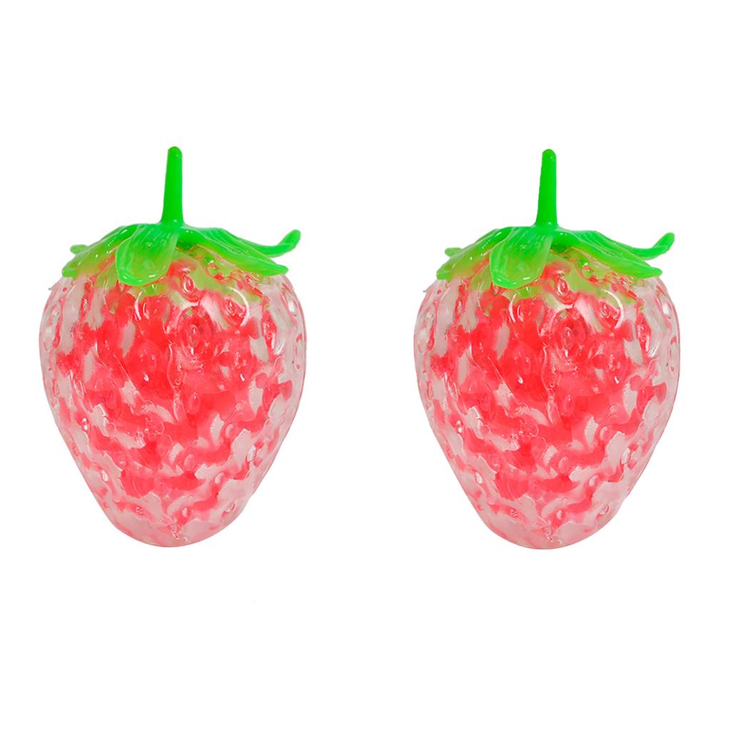Simulated Strawberry Pinch Music Release Ball Color Bead Fruit Stress Relief Slow Rebound Toy