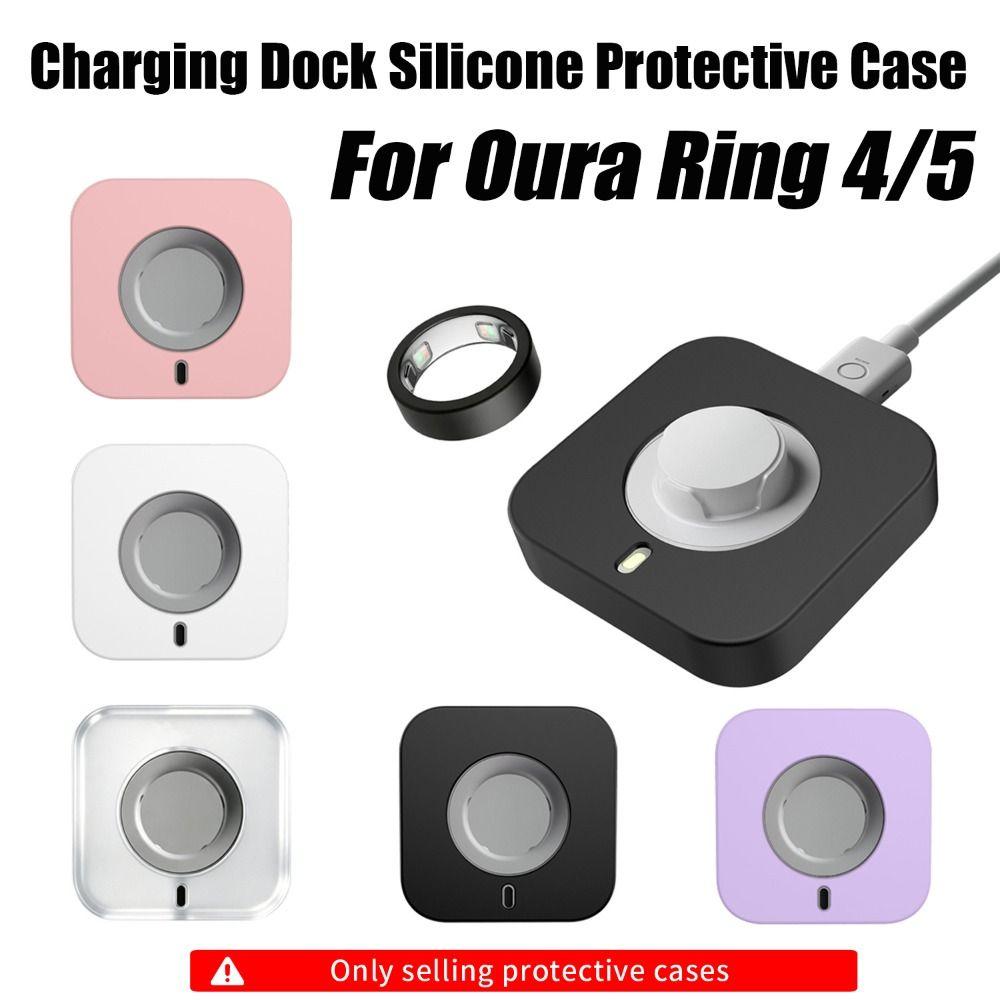 Silicone Charging Dock Protective Case for Oura Ring 4/5 Smart Ring Accessories