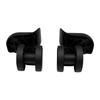 2pcs Suitcase Double Row Wheels Black Luggage Mute Shock Absorbing Swivel Casters for Replacement
