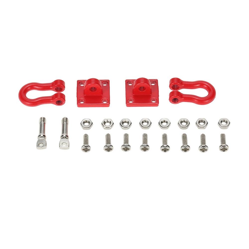 Premium Quality 2 Pcs Red Climbing Trailer Hook Buckle For 1/10 D90 Axial Scx10 Rc Cars