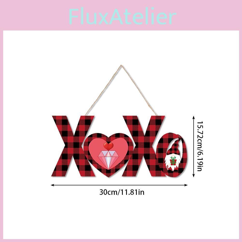 Day Paper Valentines Door Hanging With Heart Flower Design For Decor Party