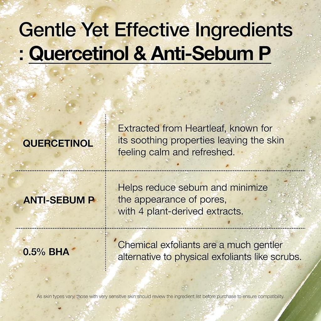 Anua Heartleaf Quercetinol Pore Deep Cleansing Foam 150ml (+25ml) Korean Pore-Clearing Face Wash with BHA