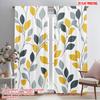 2pcs,2D Plane Printing Curtains Digital Printed Leafy Harmony Polyester (without Rod) Holiday Perfect for Bedroom, Kitchen,