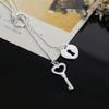 Heart-shaped Key Pendant Necklace, Perfect As A Gift for Celebrations, Suitable for All Seasons with A Sexy Style