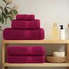 VidaXL Serviettes de toilette premium SOLUND 4 pièces Bordeaux 30 x 30 cm 600 g/m² 137204