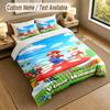 Custom Name Text Bedding 3Pcs Set,Super Mario 1 Duvet Cover 2 Pillowcases Soft Bed Linen For Gift