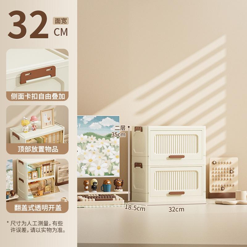 Plastic Large Capacity Multifunction Folding Storage Boxes Without Universal Wheels Dustproof Wardrobe Closet Organizer