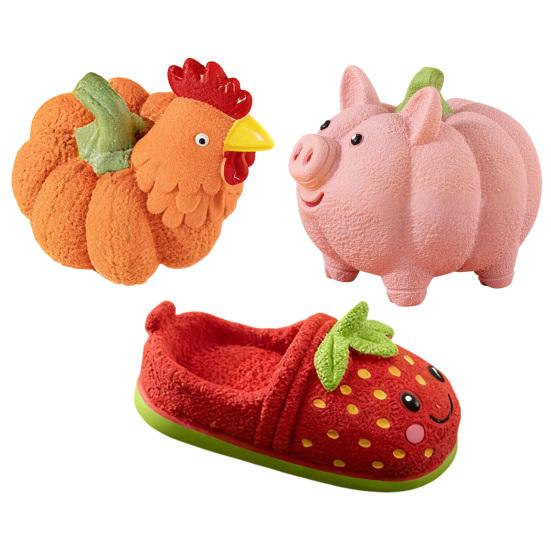 Pet Toy Latex Pig Chicken Shape Dog Teething Toy with Built-in Sound Device Relieves Boredom Separation Anxiety Chew Toy