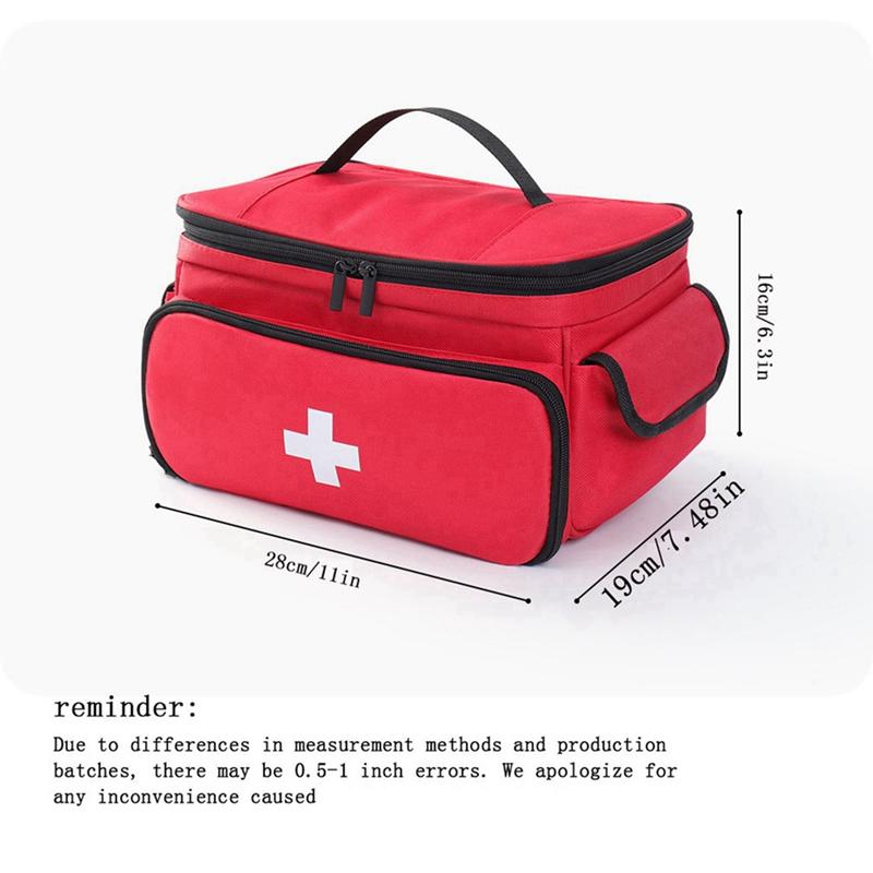 High-Capacity Portable First Aid Kit, Travel Medicine And Medication Storage Bag Oxford Cloth Organizer Box Emergency Survival