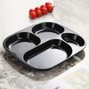 1PC Drop- Divided Plates, Microwave & Dishwasher Safe, Lightweight Plastic Picnic Plates Made of Healthy Materials