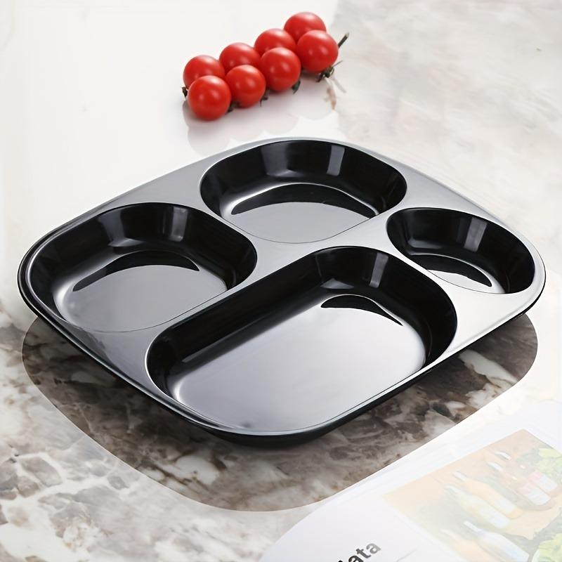 1PC Drop- Divided Plates, Microwave & Dishwasher Safe, Lightweight Plastic Picnic Plates Made of Healthy Materials