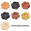 50PCS Round Clothing Button Flower Shaped Sewing Button Overcoat Wood Buttons  Clothing Sewing