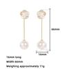 New Elegant and Elegant Women's Light Luxury Earrings with Tidal Zircon Inlaid Flowers One Pair of Simulated Pearl Earrings