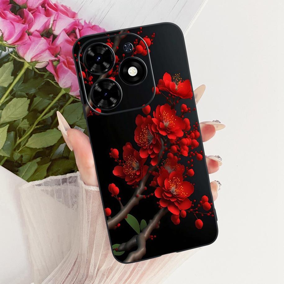 For Tecno Spark Go 2024 Case Spark 20 20C Shockproof Cover Fashion Butterfly TPU Soft Silicone Phone Shell For Tecno Pop 8 Funda