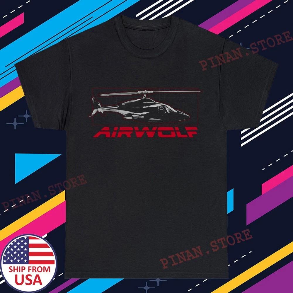 Airwolf Air Wolf TV Series Men s Black Navy Size S-5XL S