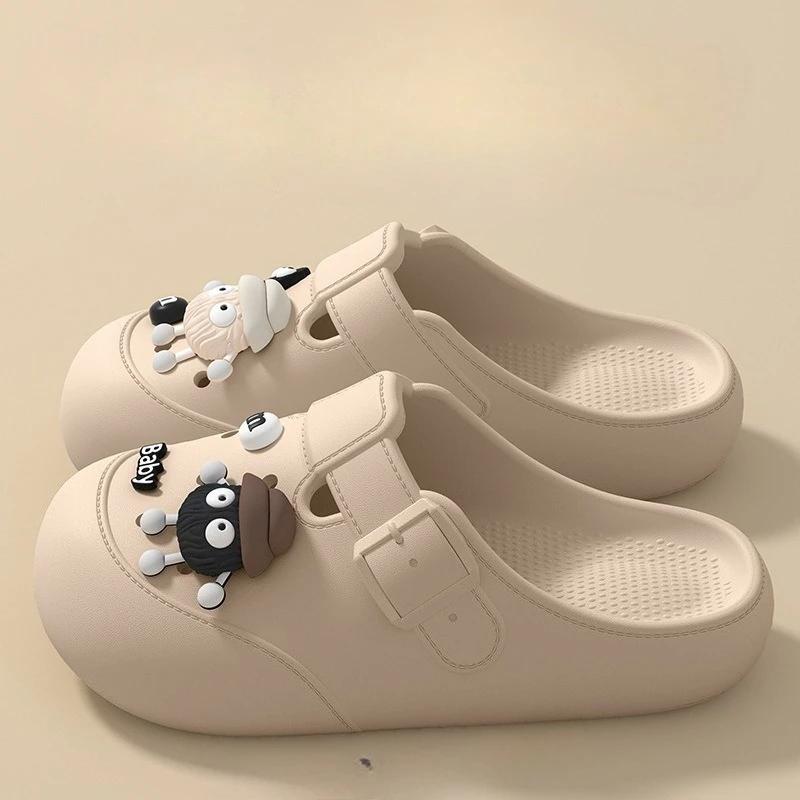 Fashion 2025 New Baotou Slippers Summer Women Indoor Anti Slip Women Shoes Anti Odor Fashionable Breathable Sandals Summer Women Shoes