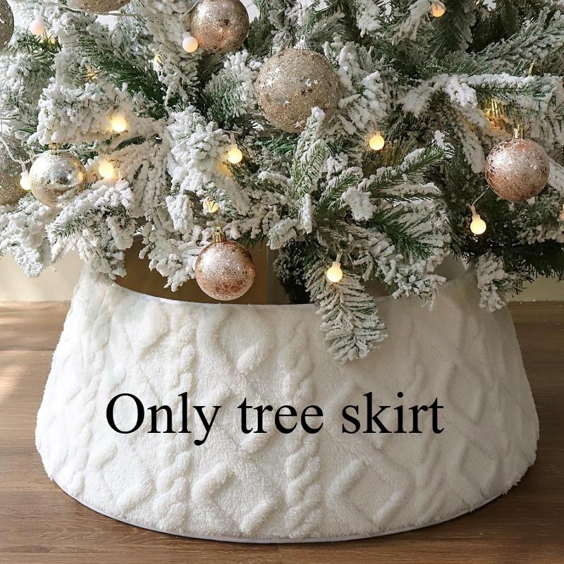 

1 шт. Рождественские украшения Вертикальные полосатые плюшевые вязаные юбки для рождественской елки Праздничные украшения Подарки Создают атмосферу Простые