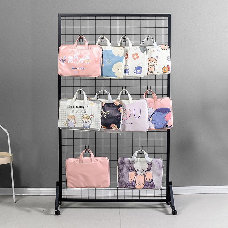 Iron Mesh Grid Display & Storage Rack for Artwork and Mobile Accessories