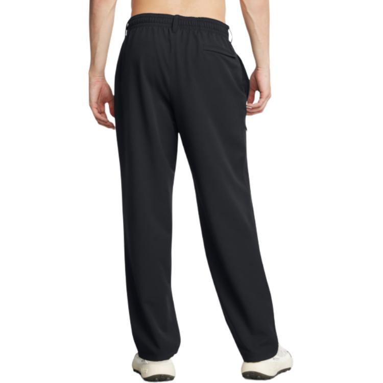 Under Armour Woven Solid Color Simple Comfortable Outdoor Sports Casual Pants Men Bottoms Black 1388824-001