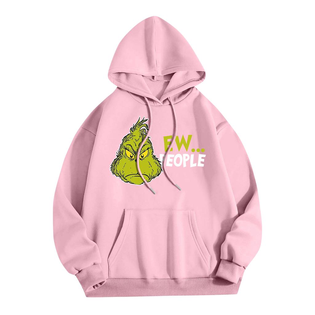 Women's Fashion Women's Lightweight Long Sleeve Pullover With Pockets Preppy Graphic Hoodie