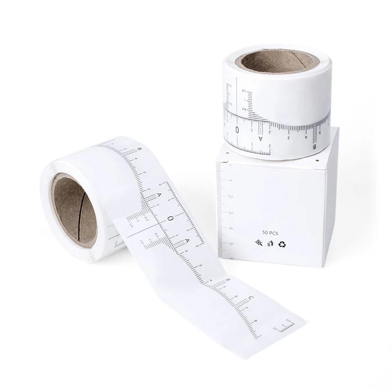 10pcs/20pcs/50pcs Disposable Tattoo Eyebrow Ruler Sticker Microblading Tattoo Measurement Tools for Permanent Makeup
