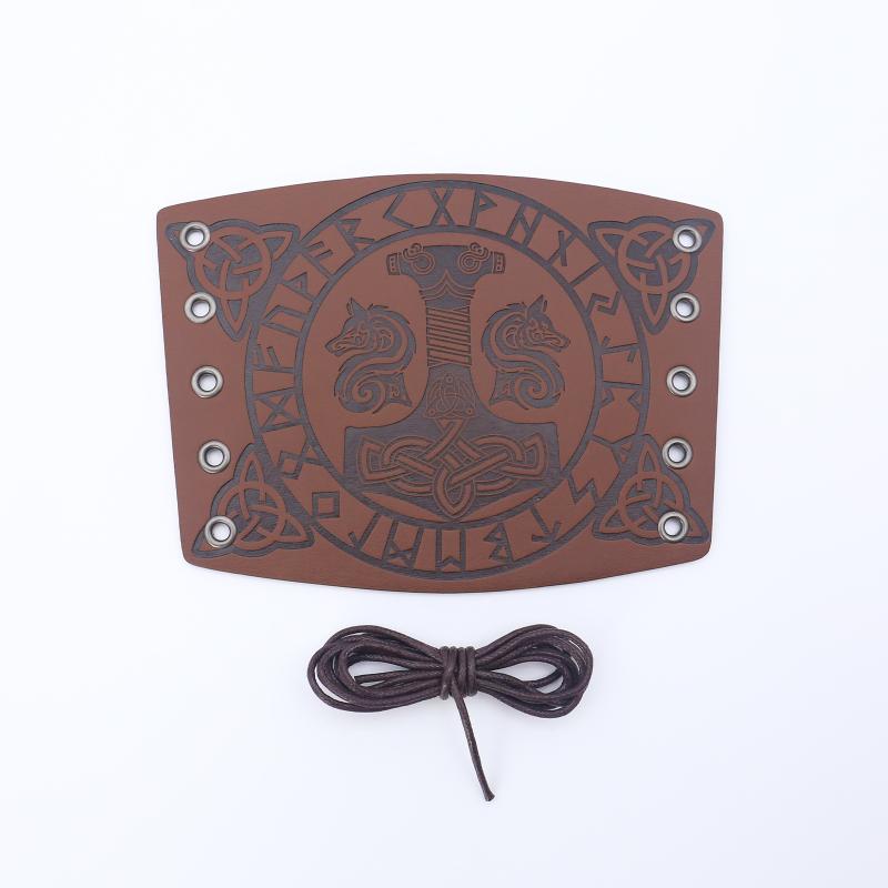 Bărbați Medieval Cosplay Armură din Piele PU Mănuși Manșete cu Șireturi Viking Pirat Cavaler Mănușă Brățară Brățară Accesorii Steam Punk