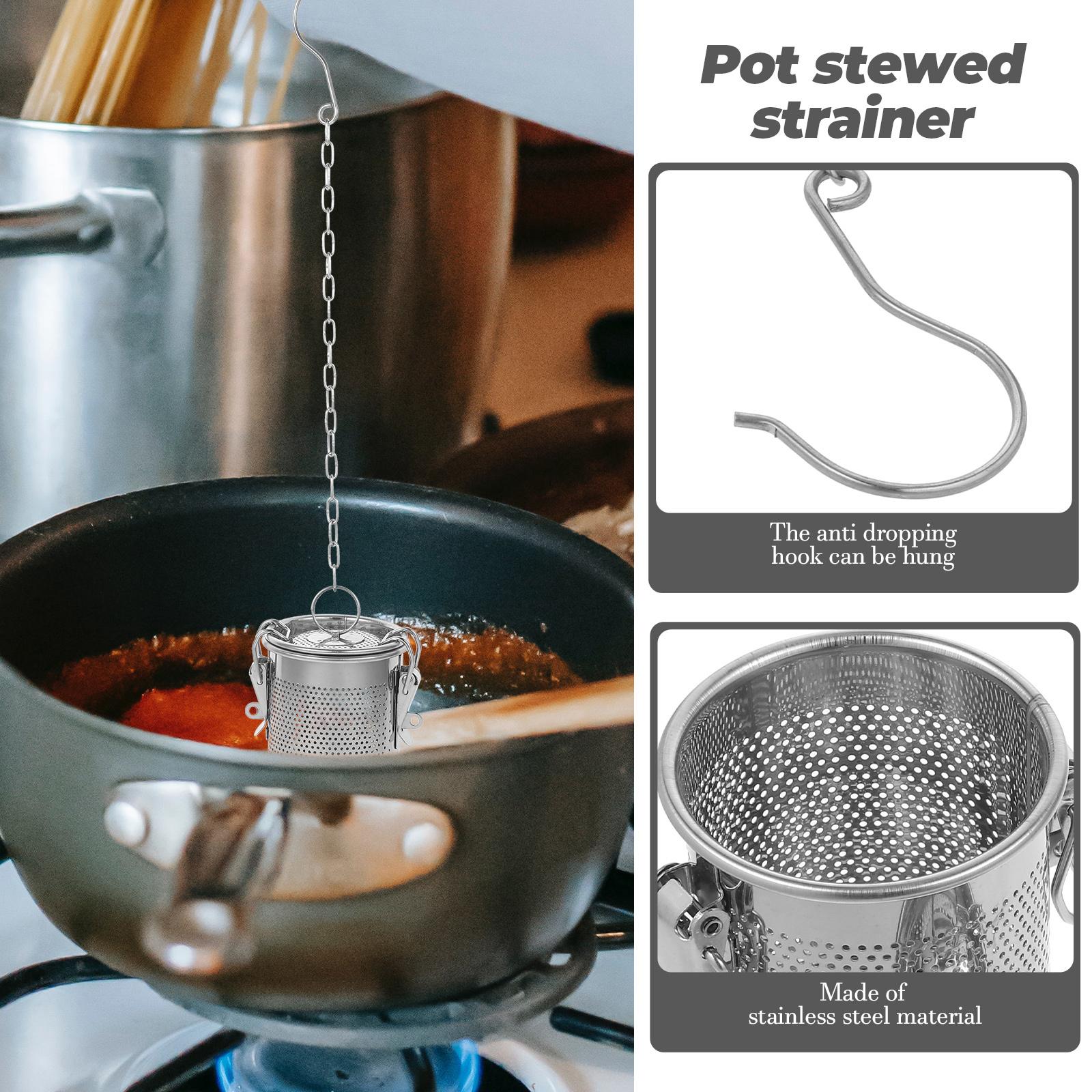 Halu Lan Stainless Steel Seasoning Infuser For Soup Brine Stewed Strainer Kitchen Accessories Pot Stewed Steeper Tea 9X8X7CM