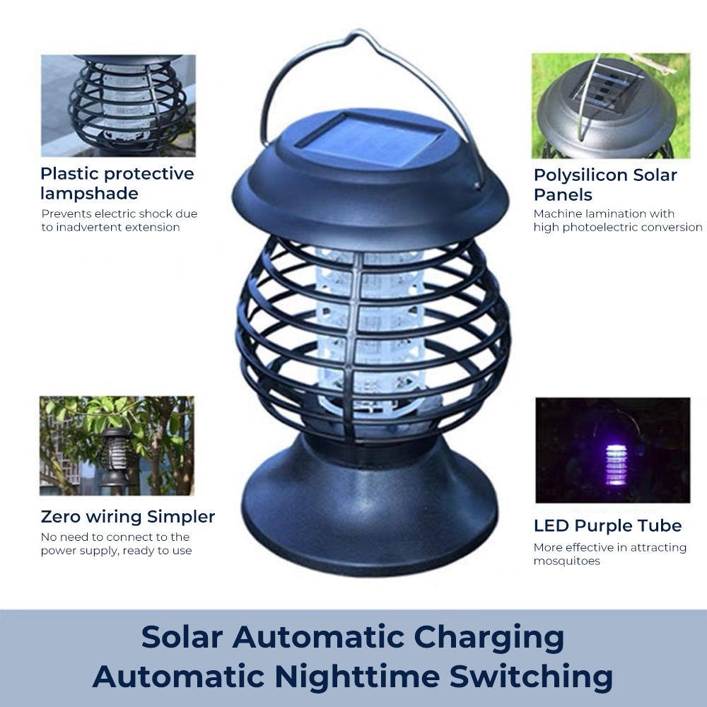 Solar Mosquito Trap Cordless Garden Light Portable Non-Toxic Insect Killer Household Gadgets Light Up Your Yard Garden