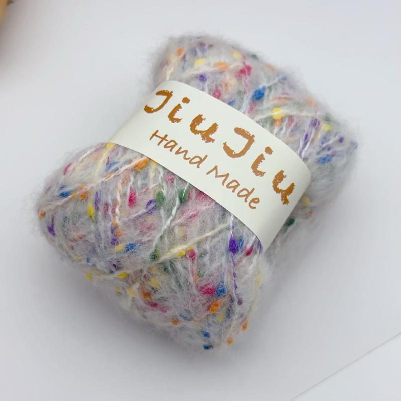 250g Rainbow Beanbean Merino Wool Yarn for Scarf Merino Wool Thick Hand Knitting Materials