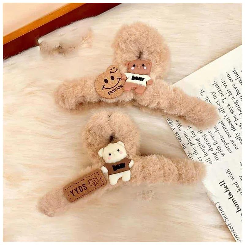 

Premium Women s Cute Panda Plush Hair Claw Clip Winter Cartoon Fluffy Accessory for Ponytail Styling Versatile Cute Gift One Size