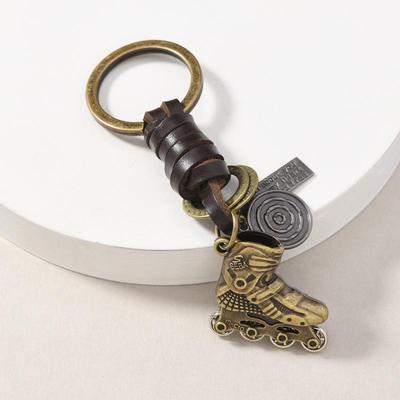 Vintage Örgülü İnek Derisi Anahtarlık Keman Paten Yılan Charm Kolye Anahtarlık Takı Kız Kadın Hediye Çanta Dekorasyonu İçin