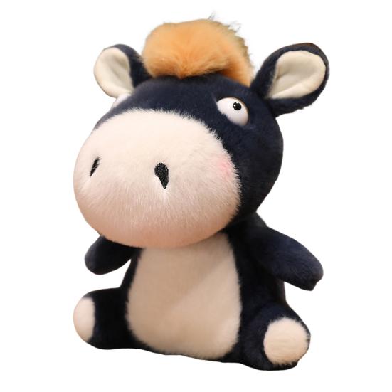 

2026 год Лошади Плюшевая кукла Мягкая Реалистичная Кукла Пони Украшение для дома Сувенир Подарок для Новорожденных Друзей Детей темно-синий