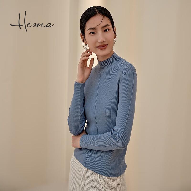 Hirmanns Women s Semi-High Neck Long-Sleeve Wool Sweater 3XL