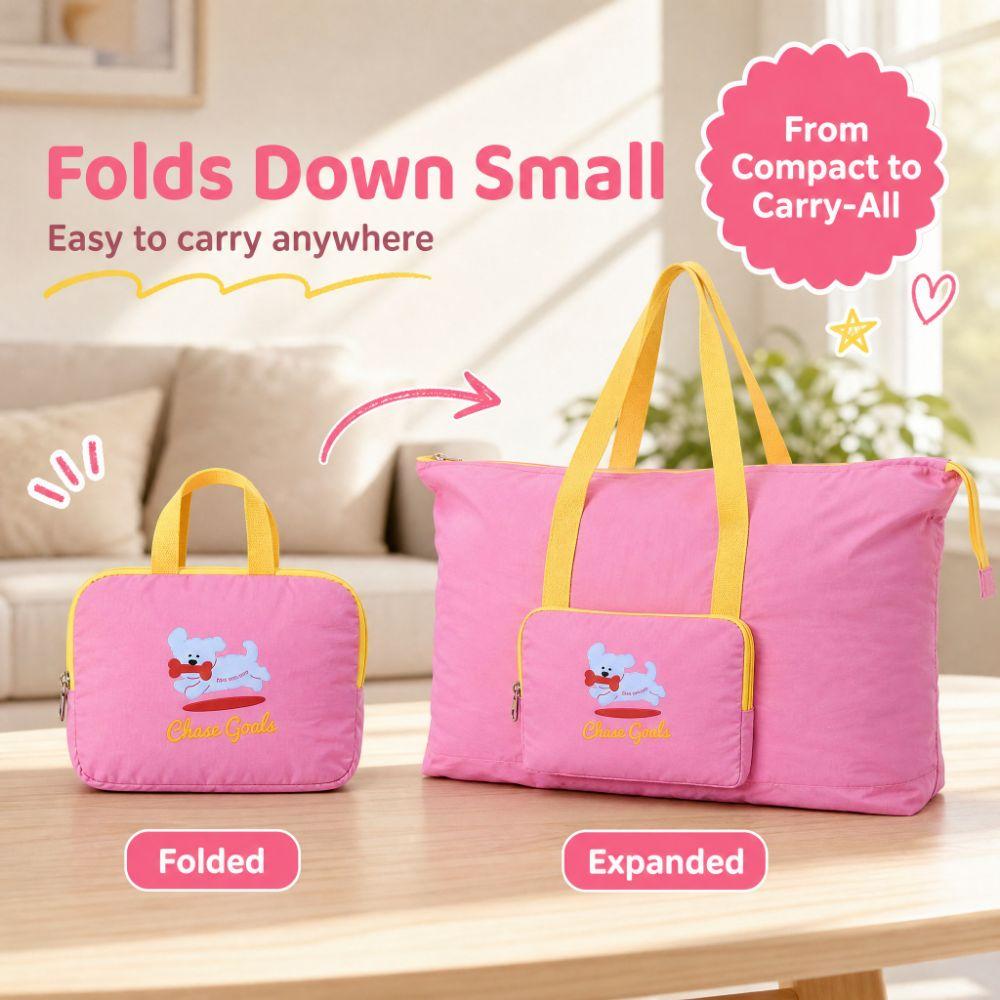 Cartoon Foldable Luggage Storage Bag Foldable Grocery Bag Reusable Shoulder Bag  Single Shoulder