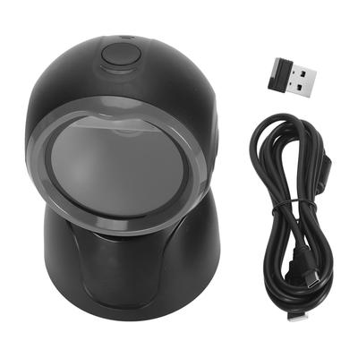 1D 2D QR Desktop Barcode Scanner Wireless Bluetooth 2.4G Wired USB Omnidirectional Handfree