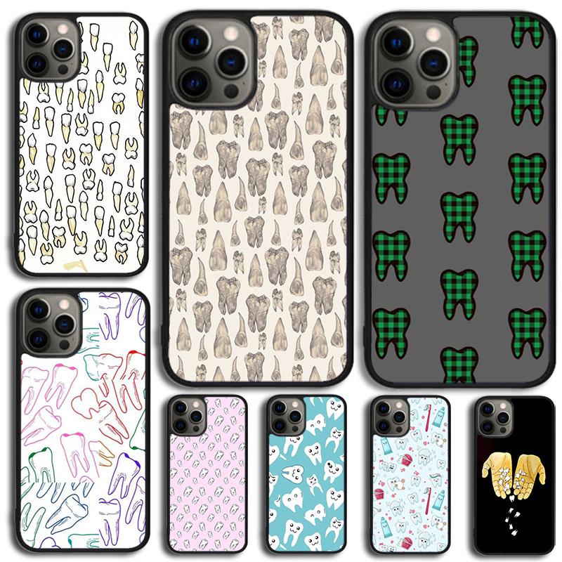 Dental White Tooth Phone Case For iPhone 17 Air 15 16e 14 13 Pro Max Coque 12 11 Pro Max PLUS cover
