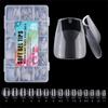 360Pcs Ultra-short Semi-frosted Transparent Nail Plates Traceless Full Cover Dual Nail Forms Almond Oval Coffin Square Reusable
