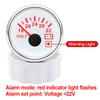 52mm Voltmeter 8-16V 18-32V Voltage Gauge With Alarm Light For Car Marine Boat 7 Color Backlight Volts Meter Waterproof Gauge