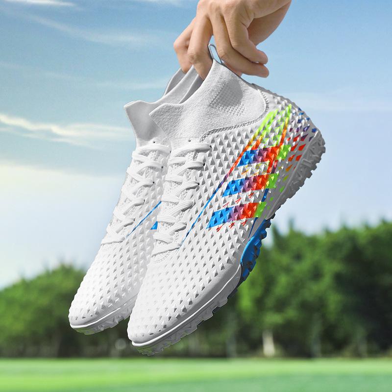 New High-top Football Shoes Youth Outdoor Sports Artificial Turf Professional Game Training Football Shoes